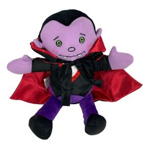 Funhouse Vampire Plush Purple Black Red Cape Halloween Stuffed Animal Toy